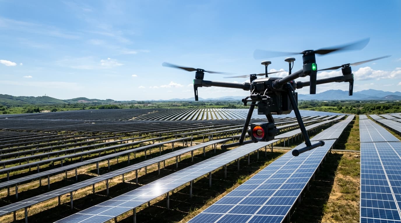 Drone Quét Nhiệt Năng Lượng Mặt Trời & Điện Lực