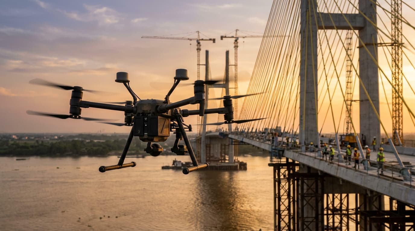 Flycam Giám Sát Tiến Độ Công Trình